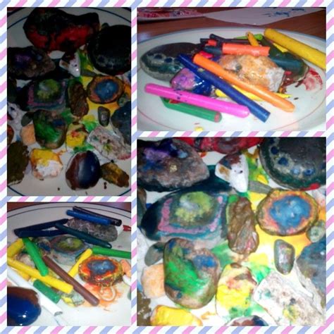 Melting Crayons On Hot Rocks