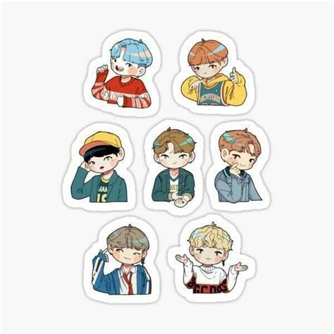 BTS stickers | Bts drawings, Cute stickers, Pop stickers