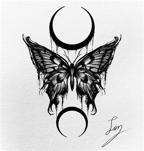 Creepy gothic butterfly tattoo ideas – Artofit