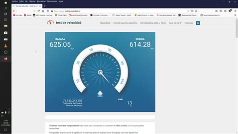 Test De Velocidad Movistar 600 Megas Simetricos YouTube
