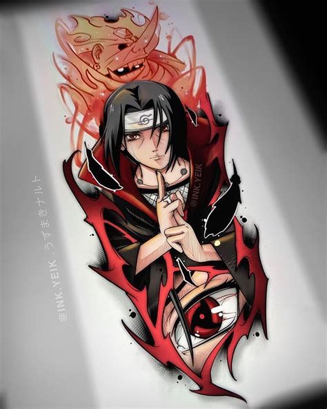 Itachi Naruto Tattoo Manga Tattoo Anime Tattoos