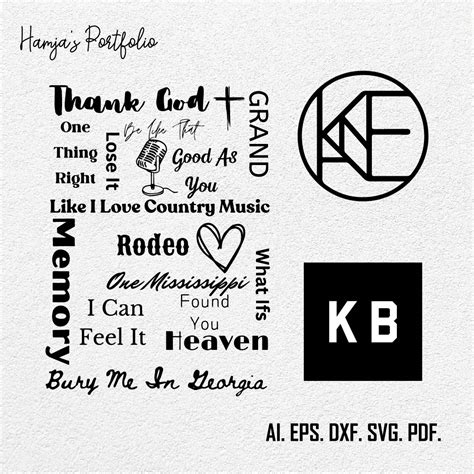 Kane Brown Logo Bundle Svg Digital File Kane Brown Svg Kb Svgkane