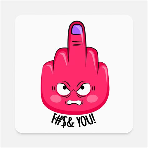 Fuck You Finger Middle Finger Hand Magnets Unique Designs Spreadshirt