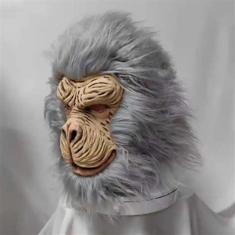 Animal Chimp Latex Mask Full Head Gorilla Monkey Ape Chimpanzee Rubber