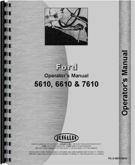 Ford 5610 Tractor Operators Manual