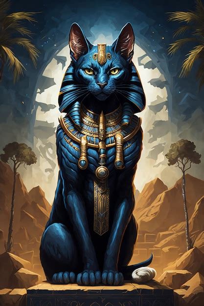 Premium AI Image | Egyptian cat goddess bastet