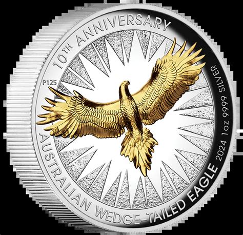 2024 1 WEDGE TAILED EAGLE 1OZ SILVER HIGH RELIEF GILDED COIN Lazada