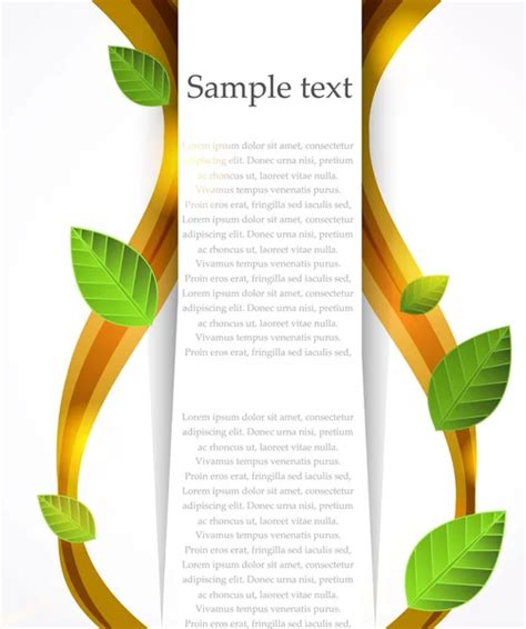 Vector Green Leaf Banner — Stock Vector © Yasnatendp 14571507