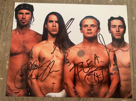 Red Hot Chili Peppers Fully Signed Autographed X Photo W RA COA Dave Navarro Rare Etsy