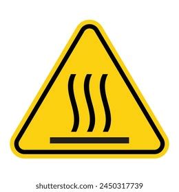 Triangle Warning Sign Burn Hazardyellow Hot Wektor Stockowy Bez Tantiem 2450317739 Shutterstock