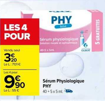 Promo S Rum Physiologique Phy Chez Carrefour Parapharmacie Icatalogue Fr