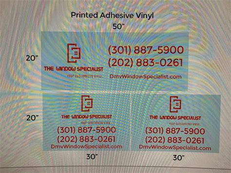 Adhesive Vinyl Printing Services Yard Signs Fredericksburg Virginia