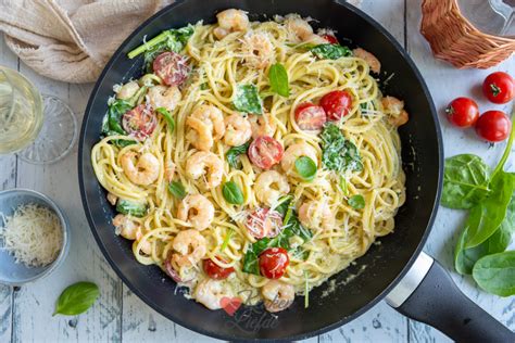 Spaghetti Pesto Met Garnalen Keukenliefde