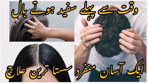 Premature Grey Hair Treatment Safeed Balon Ko Kala Karny Ka Aasan Or