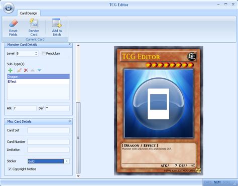 Release Yu Gi Oh Card Generator Application General Yugioh Card