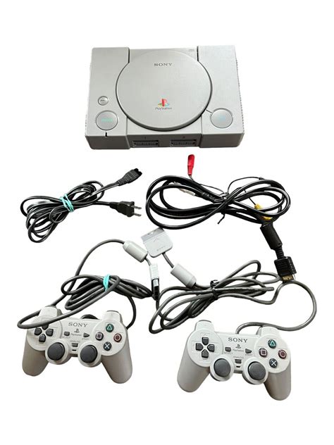 Sony Playstation 1 Ps1 Console Complete With 2 Controllers And Cords