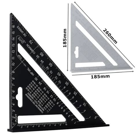 TRAVAIL DU BOIS Triangle Règle Alliage Aluminium Précision Accessoire