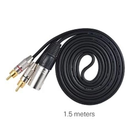 1 Xlr Male To 2 Rca Male Plug Stereo Audio Cable Connector Y Splitter Wire Cord 1 5m 4 9ft