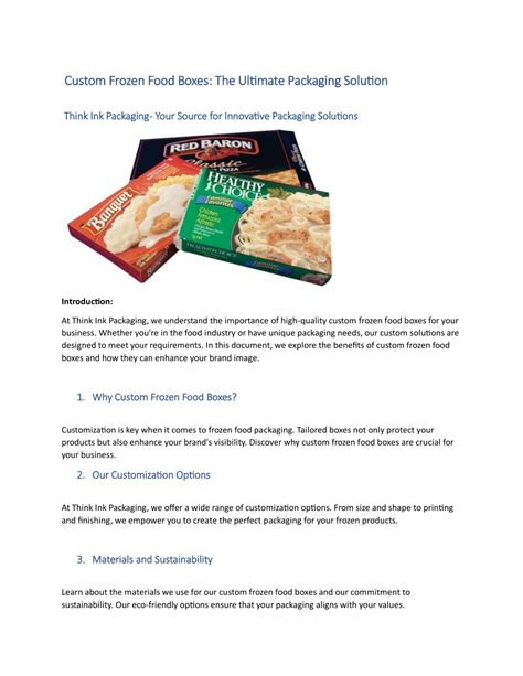 Ppt Custom Frozen Food Boxes 1 Powerpoint Presentation Free Download Id 12573834