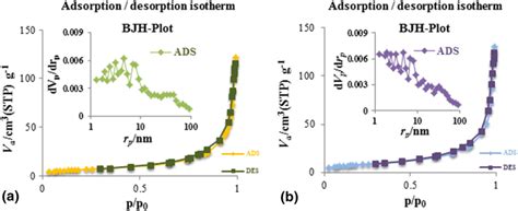 N2 Adsorption Desorption Isotherms Fe3o4 Mpmf And The Corresponding