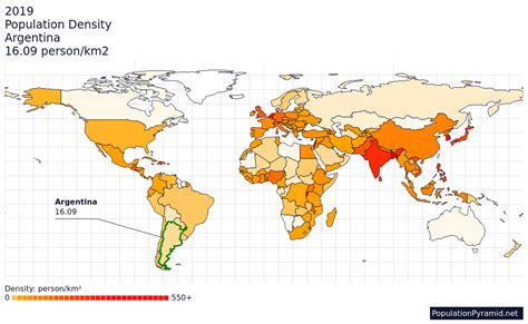 Population Density Argentina 2019