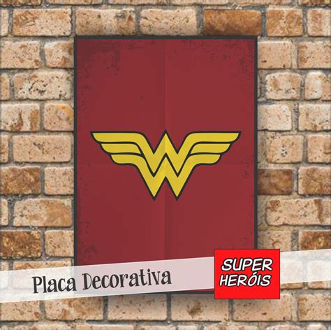 Placa Decorativa Mulher Maravilha Elo Produtos Especiais