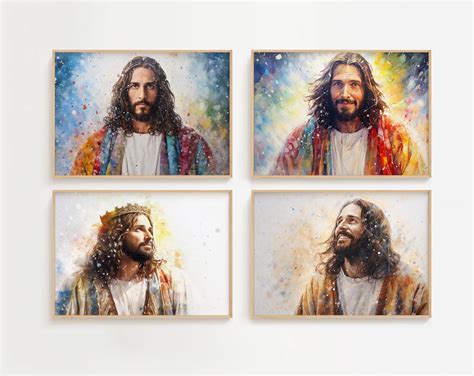 Jesus Christ Wall Art – Set of Four - Jesus Artworks