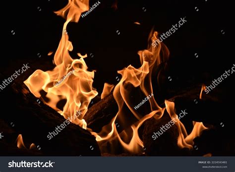 Open Flame Fire Pit Flame Stock Photo 2224593481 | Shutterstock