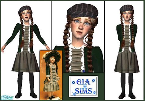 The Sims Resource Victorian Era Green Dress