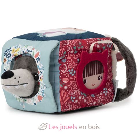 Cube d activités Louis le loup Lilliputiens Jouet d éveil en tissu