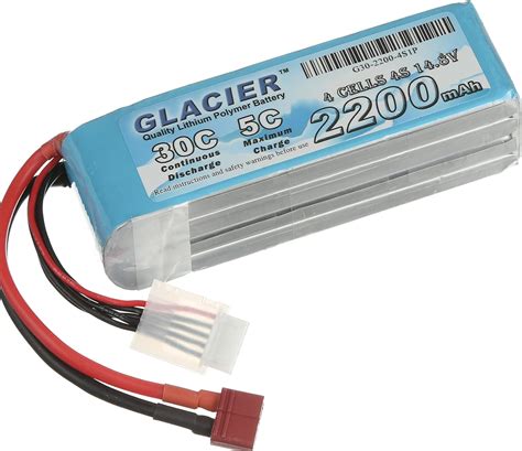 Amazon Glacier 30C 2200mAh 4S 14 8V LiPo Battery With T Plug For