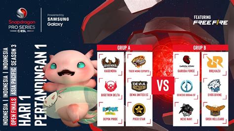 ID Group A Vs Group B Free Fire SPS Mobile Open Finals S3 Hari