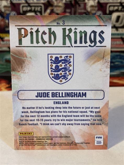 2023 24 Donruss FIFA Jude Bellingham Pitch Kings Insert 3 England EBay