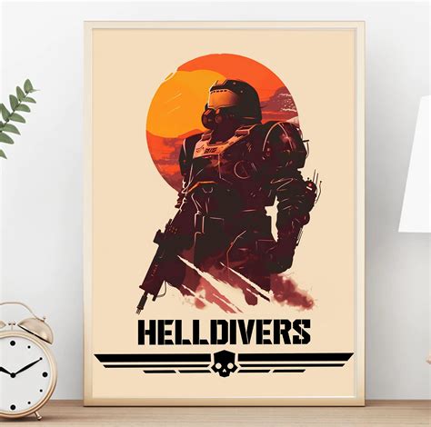 Helldivers Wall Art: Gaming Poster, Ideal Gamer Gift for Man Cave or ...