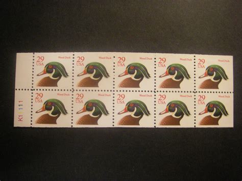 Scott 2485a 25c Wood Duck Pane Of 10 With Tab K1111 MNH Booklet