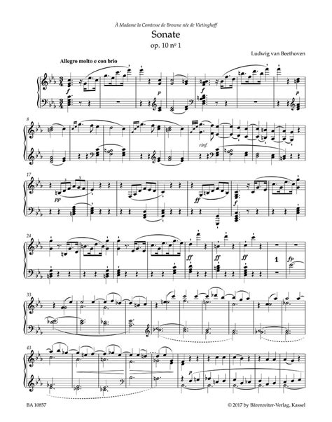 3 Sonates Pour Piano Opus 10 BEETHOVEN Partition