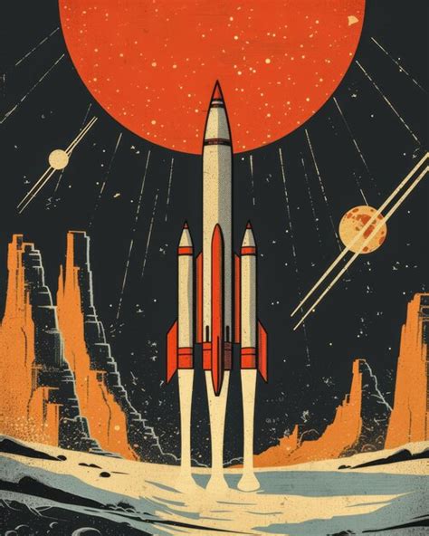 Vintage Rocket Poster Images - Free Download on Freepik