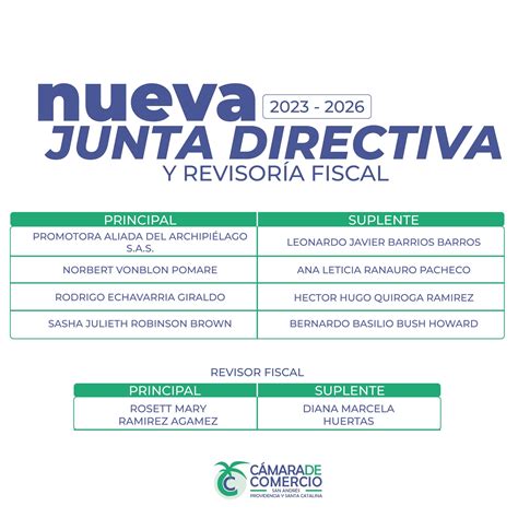 Junta Directiva C Mara De Comercio De San Andr S Providencia Y Santa