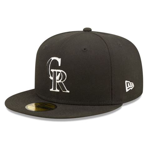 Заказать Шапки Мужская приталенная кепка New Era Black Colorado Rockies ...