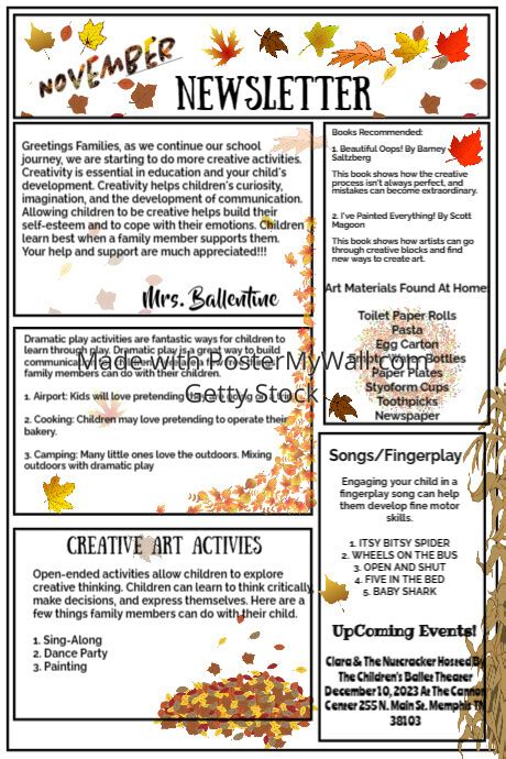 October Newsletter Postermywall