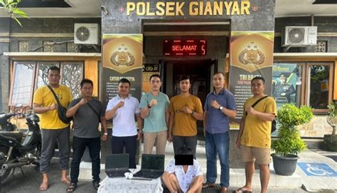 Nusabali Polsek Gianyar Ringkus Pencuri Laptop Dan Kamera Cctv