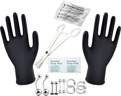 Piercingj Body Piercing Kit 14g Belly Button Tongue