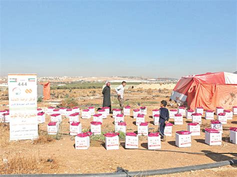 جمعية الرحمة العالمية ألف طرد غذائي للسوريين بالأردن جريدة الجريدة