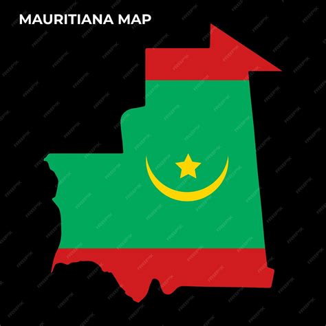 Premium Vector Mauritania National Flag Map Design Illustration Of