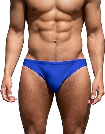 Yuzhou Mens Bikini Swimwear Low Rise Swim Briefs Solid Bathing Suit