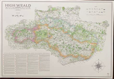 High Weald AONB Map - Etsy