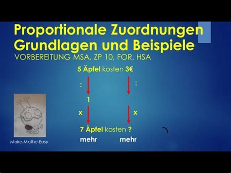 Proportionale Zuordnungen Dreisatz Grundlagen Und Einfache