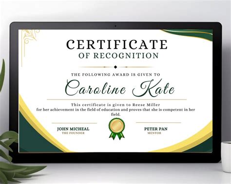 Editable Certificate Templates, Personalize and Print Beautiful Recognition Awards and Gifts ...