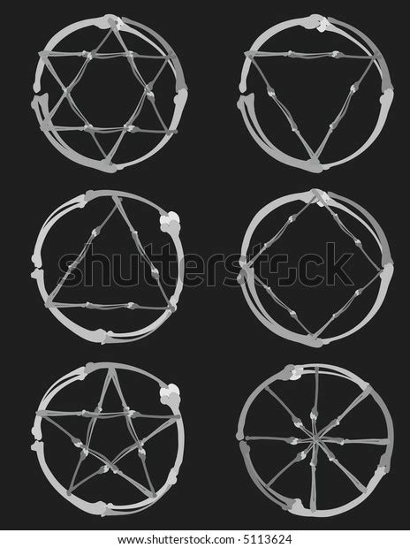 Illustration Pagan Symbols Set Design Elements Stock Vector (Royalty ...