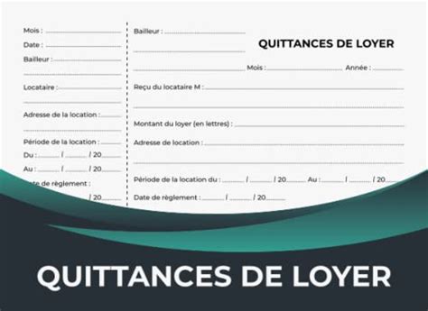 Quittances De Loyer Carnet Souche De Feuillets Carnet Quittance